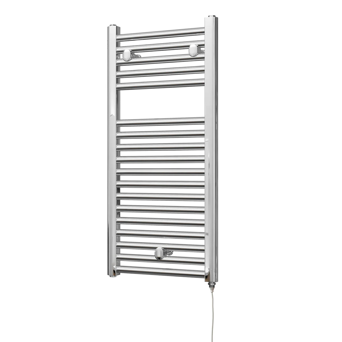 Roma - Chrome Electric Towel Rail H842mm x W400mm Straight 200w Standard - Image 2