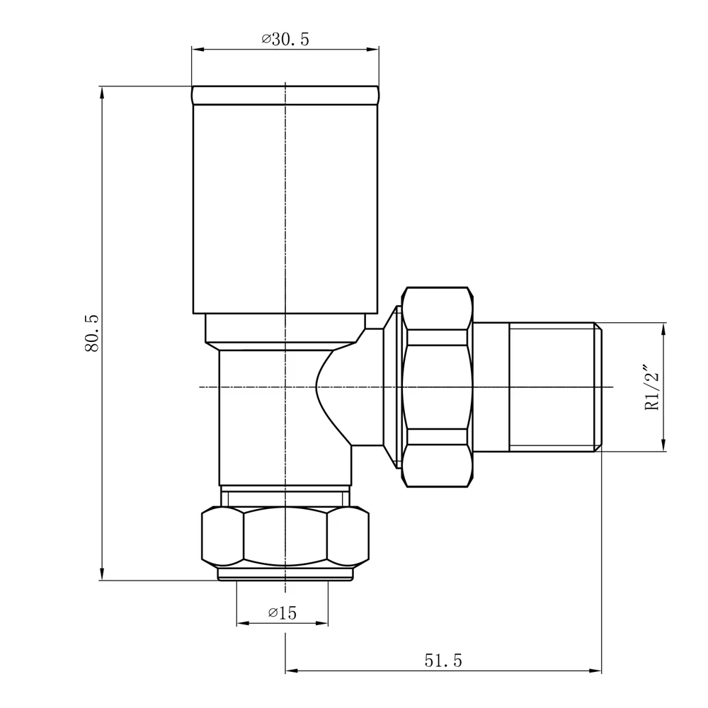 Round - Polished Brass Radiator Valves Angled 10mm - Image 4