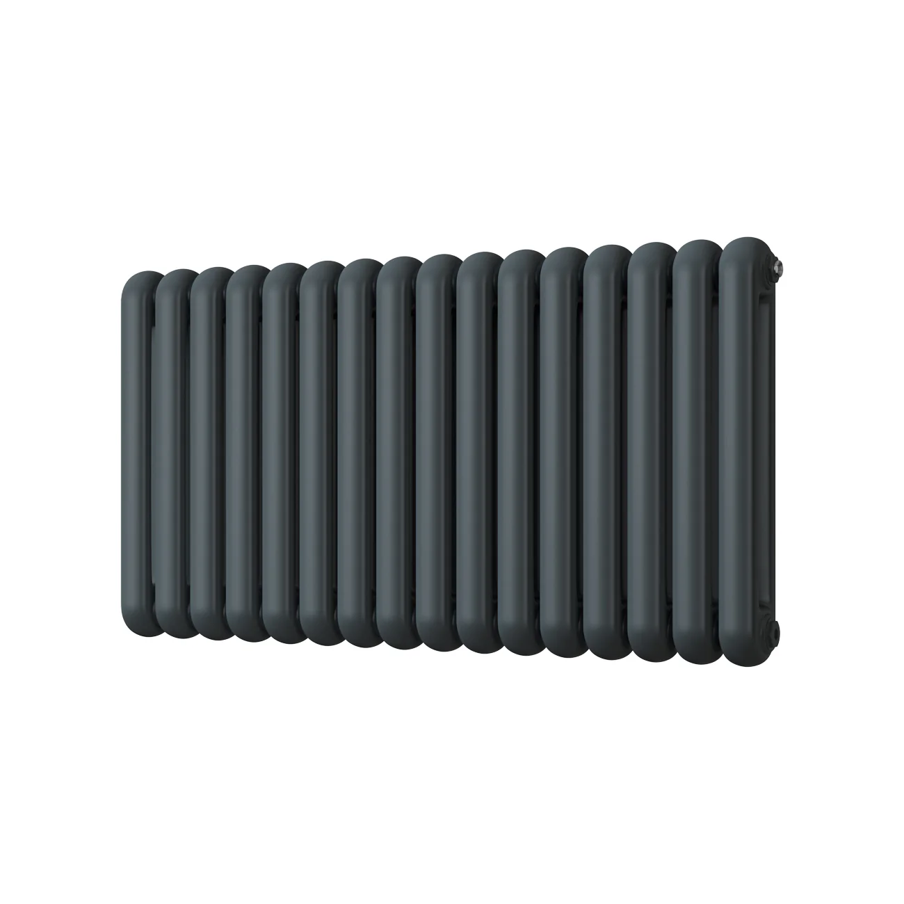 Sherwood - Anthracite Round Top Column Radiator H600mm x W1132mm 2 Column
