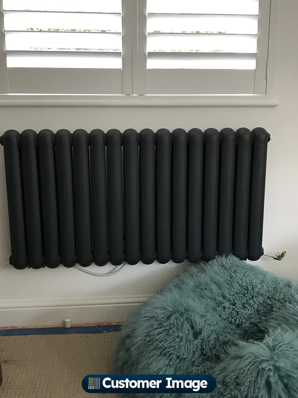 Sherwood - Anthracite Round Top Column Radiator H600mm x W1132mm 2 Column - Image 4