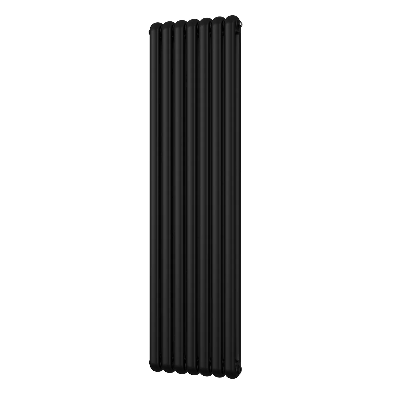 Sherwood - Black Vertical Round Top Column Radiator H1800mm x W507mm 2 Column