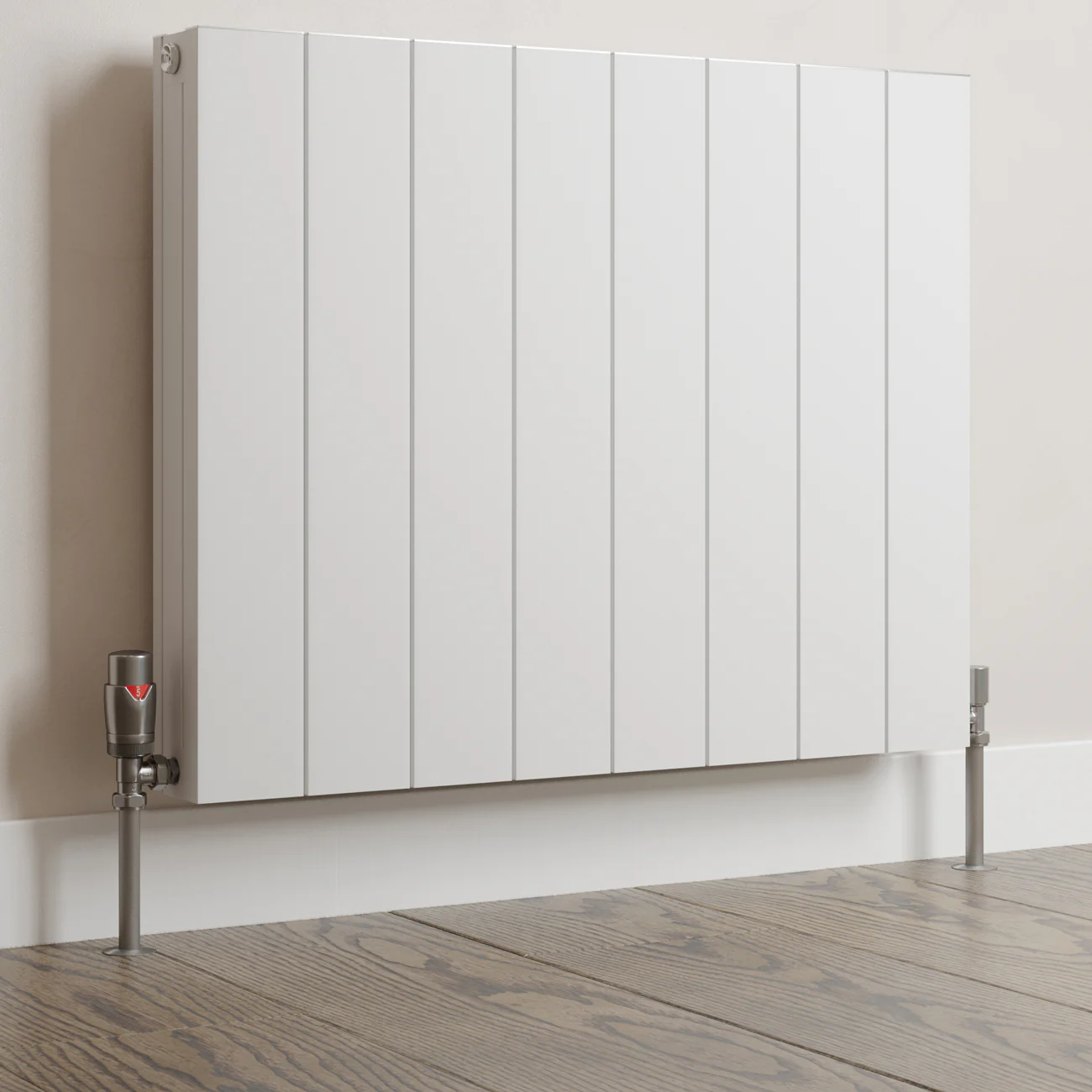 Stirling Bold - Pewter Thermostatic Radiator Valve & Installation Kit Angled 15mm - Image 2