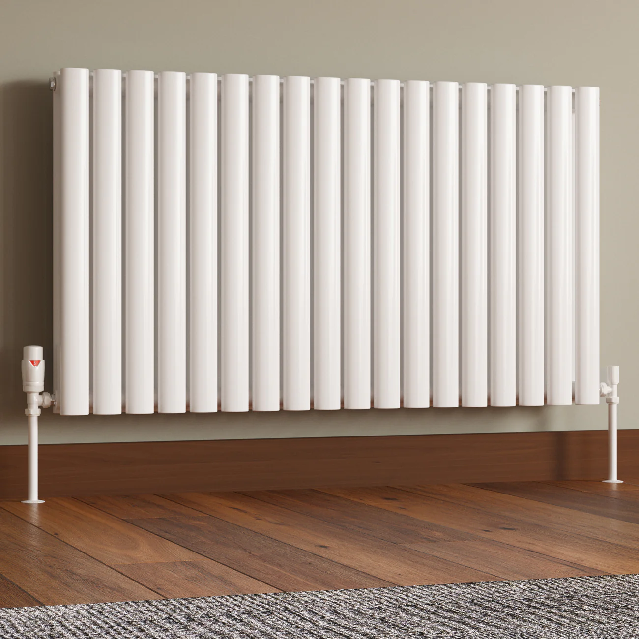 Stirling Bold - White Thermostatic Radiator Valve & Installation Kit Angled 15mm - Image 2