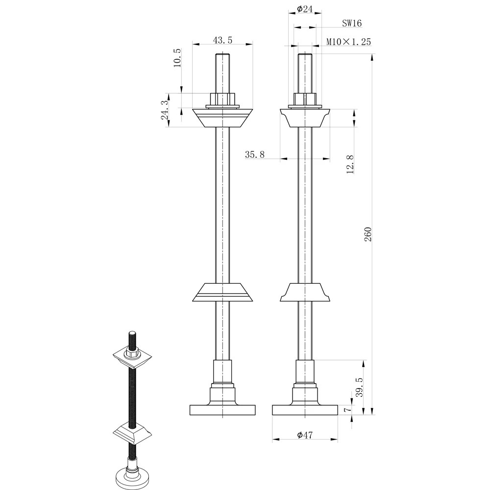 Talus - Anthracite Radiator Wall Stay - Image 3