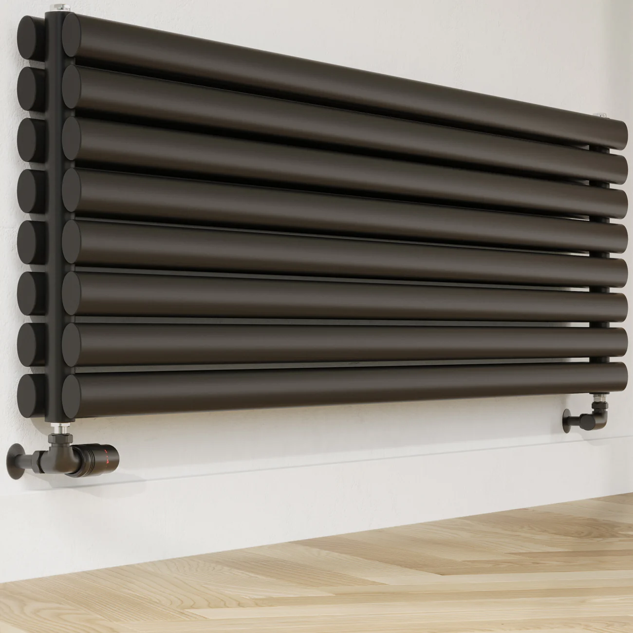 Talus Bold - Black Thermostatic Radiator Valve & Installation Kit Corner 15mm - Image 2