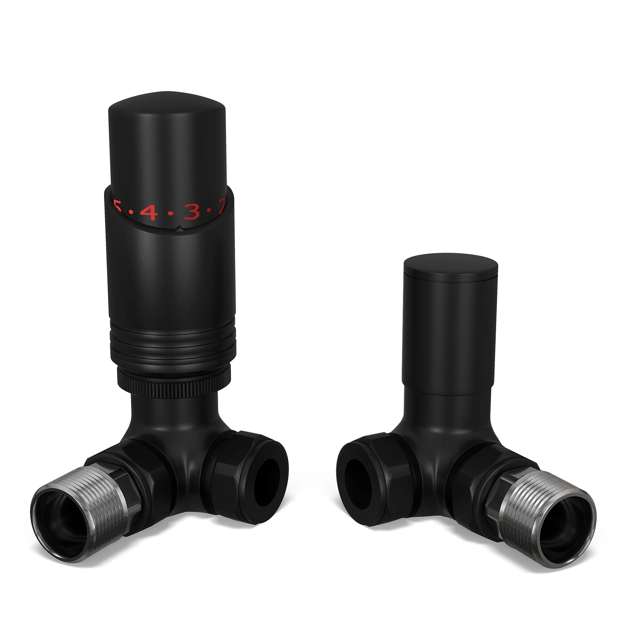 Talus Bold - Black Thermostatic Radiator Valve & Installation Kit Corner 15mm - Image 3