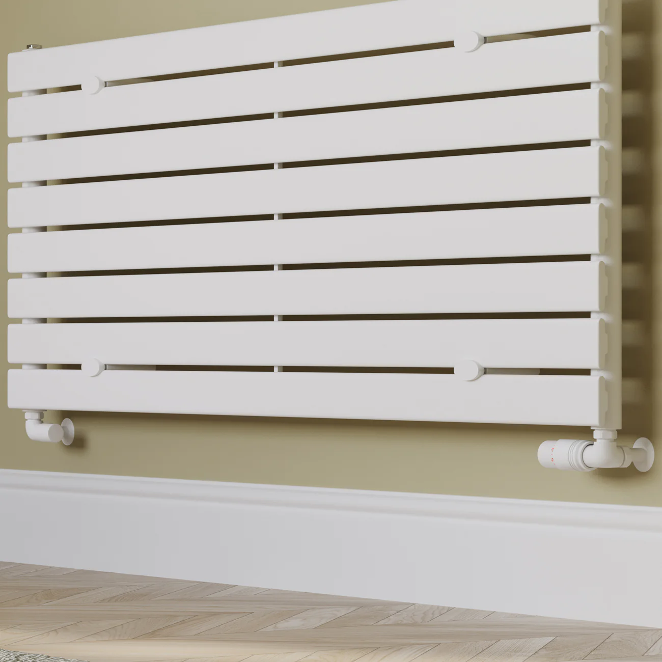 Talus Bold - White Thermostatic Radiator Valve & Lockshield Corner 10mm - Image 2