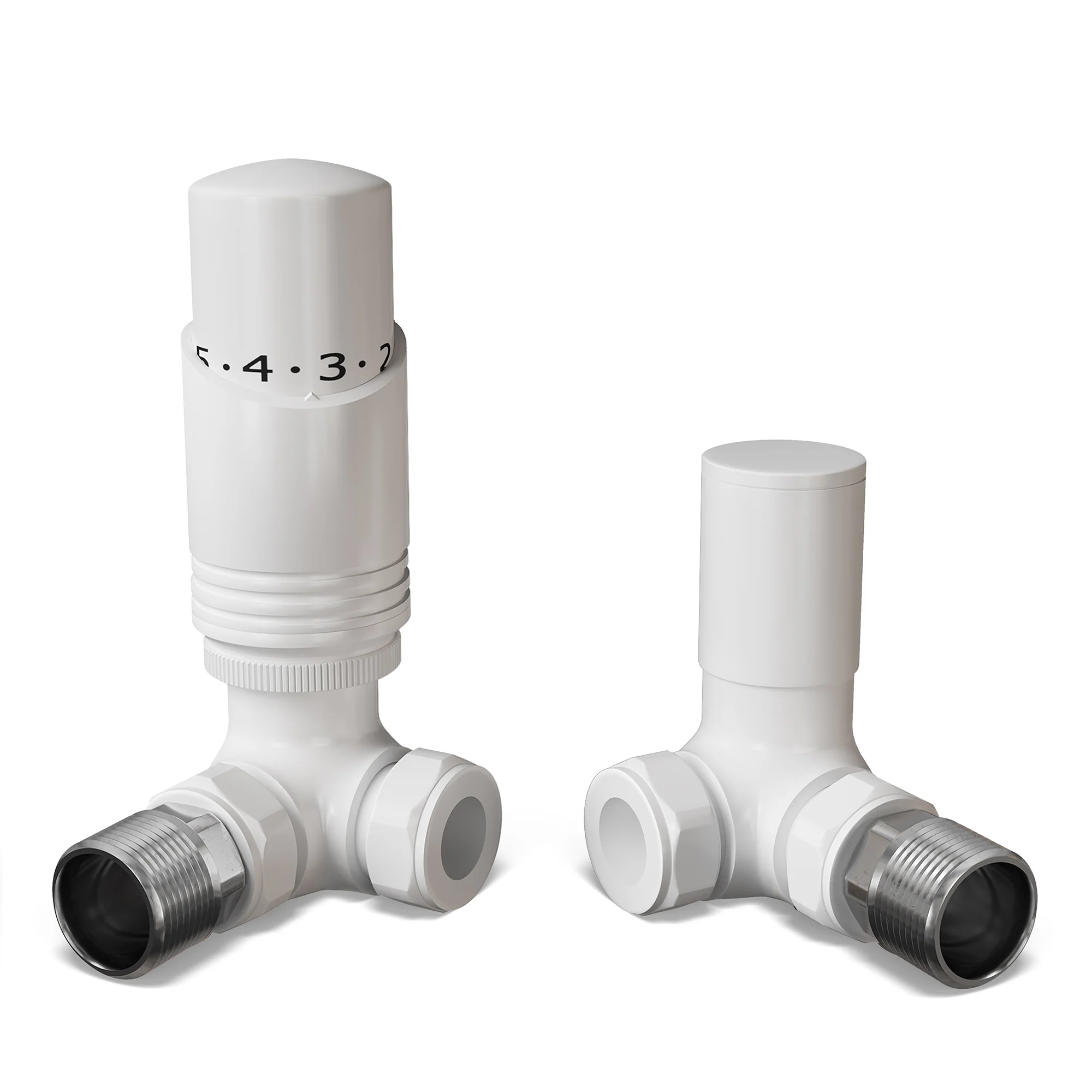 Talus Bold - White Thermostatic Radiator Valve & Installation Kit Corner 15mm - Image 3