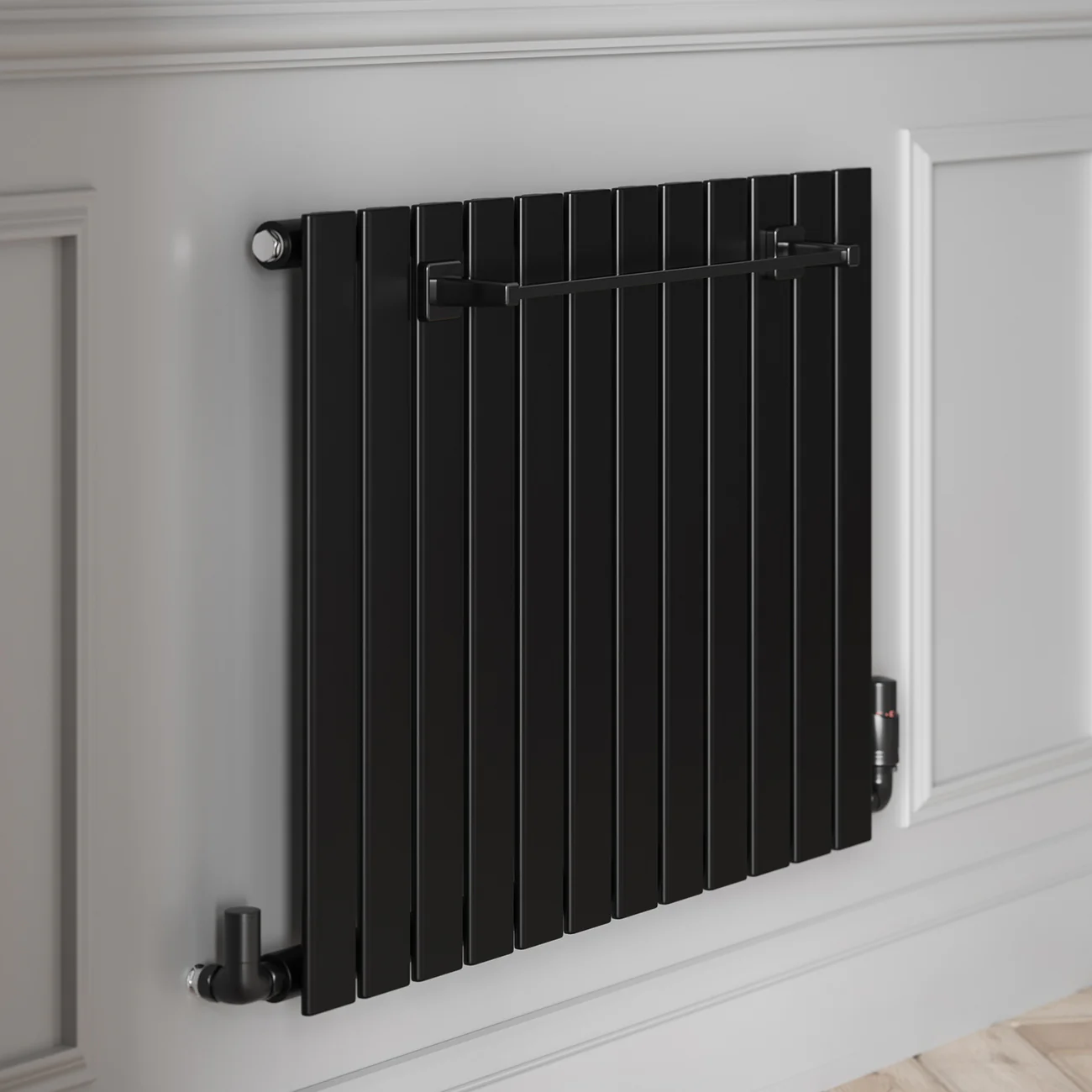 Talus - Square Magnetic Towel Bar 600mm - Black - Image 2