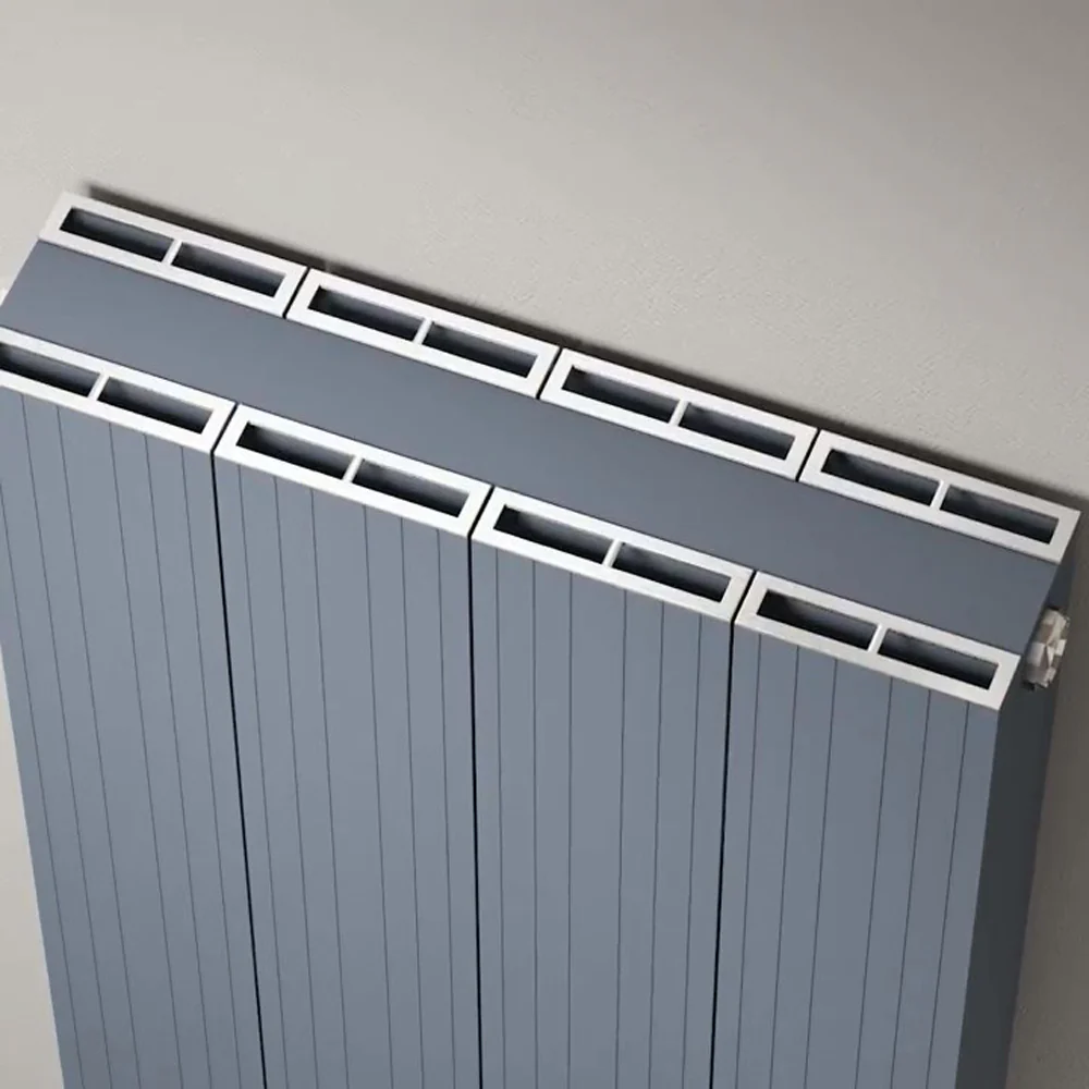 Thetford - Anthracite Horizontal Electric Radiator Double Panel H600mm x W936mm Grooved 900w Thermostatic WIFI - Image 2