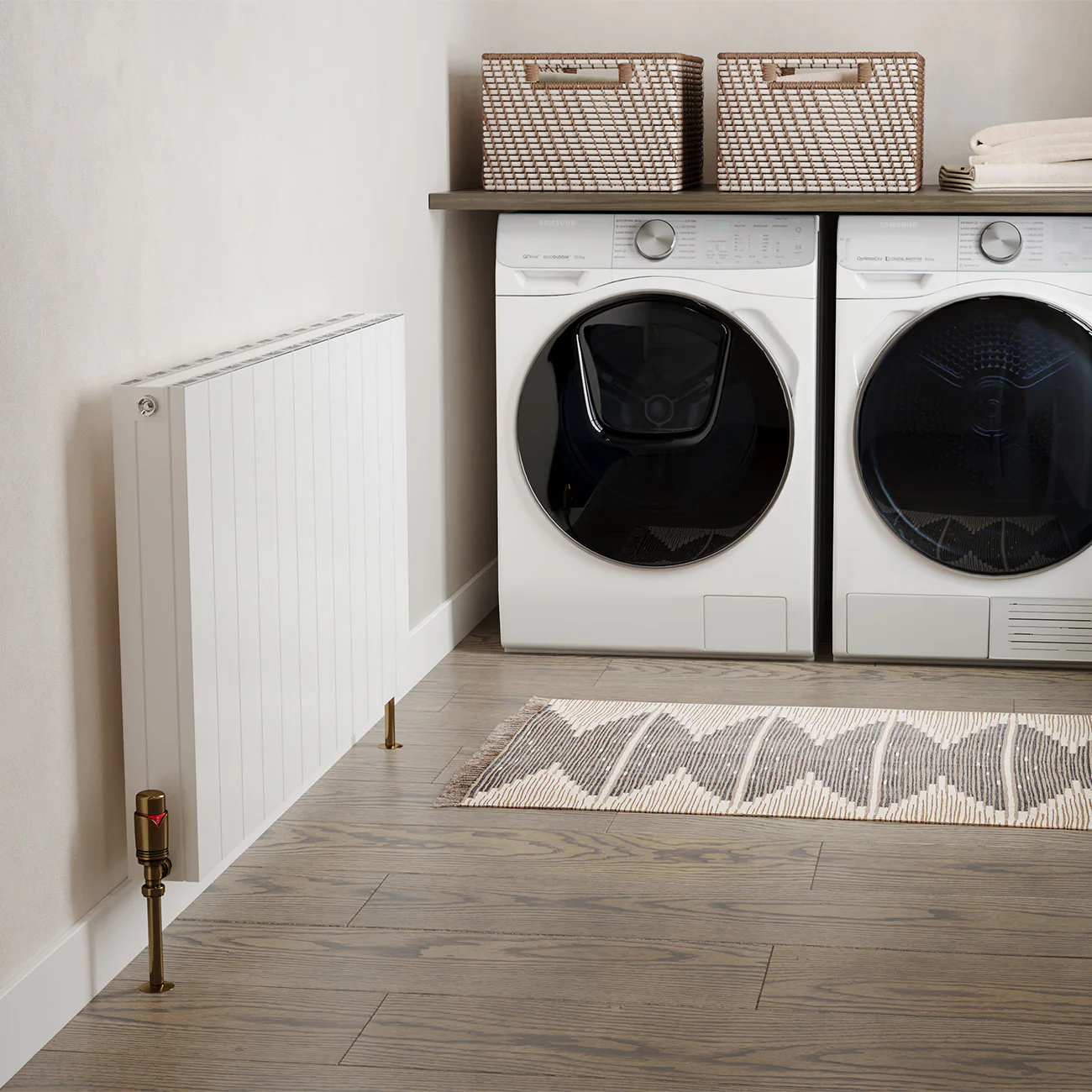 Thetford - White Horizontal Radiator Double Panel H600mm x W1124mm Smooth - Image 2