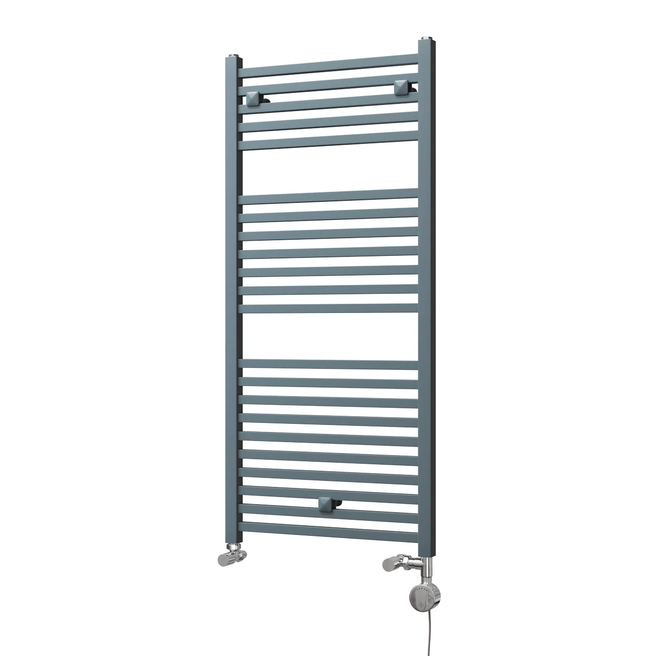 Todi - Anthracite Dual Fuel Towel Rail H1110mm x W500mm Thermostatic - Straight - Image 2