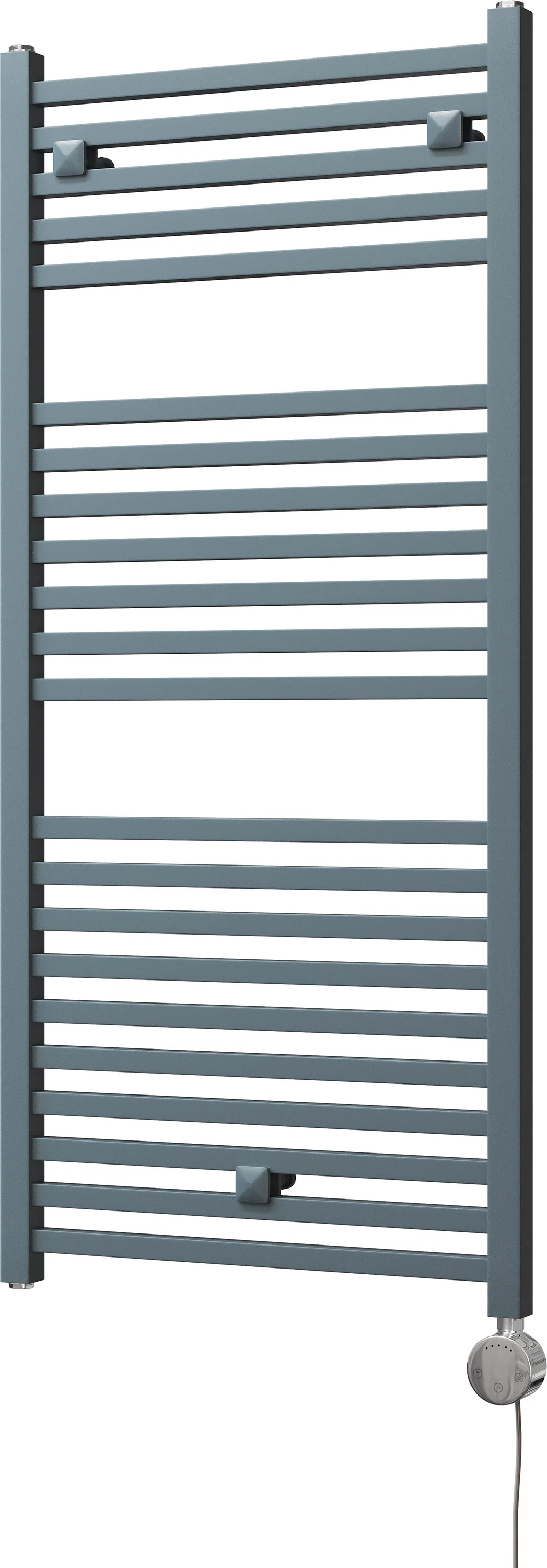 Todi - Anthracite Electric Towel Rail H1110mm x W500mm Straight 600w Thermostatic
