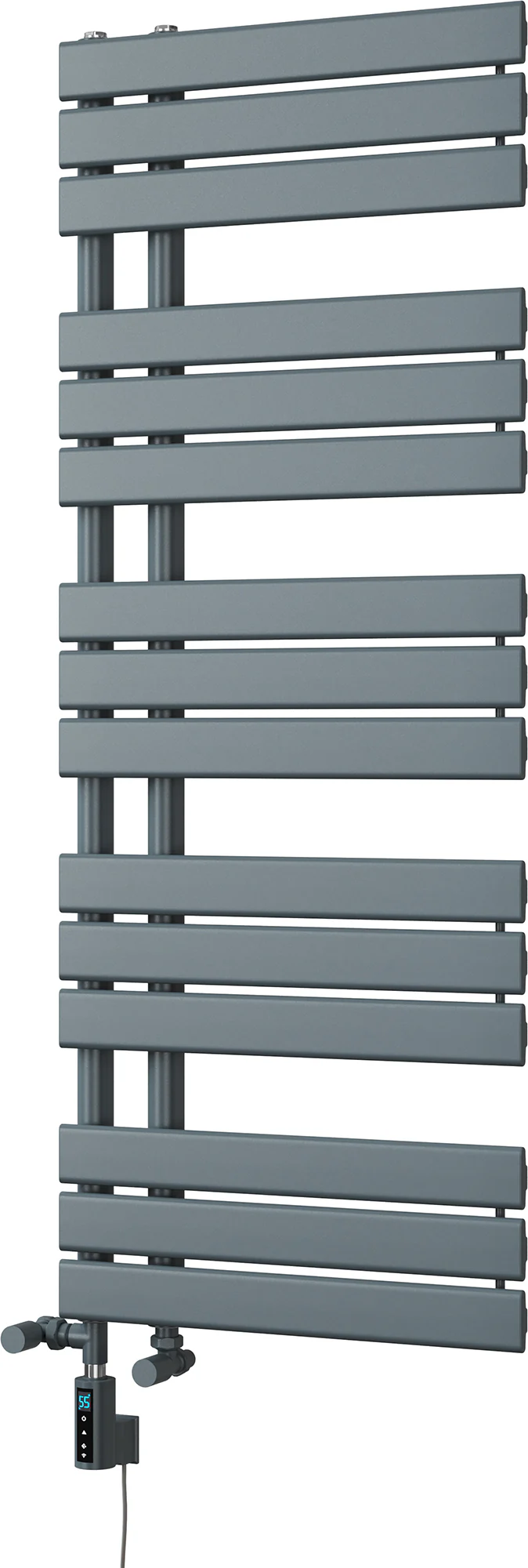 Tristan - Anthracite Dual Fuel Towel Rail H1292mm x W500mm Thermostatic WIFI