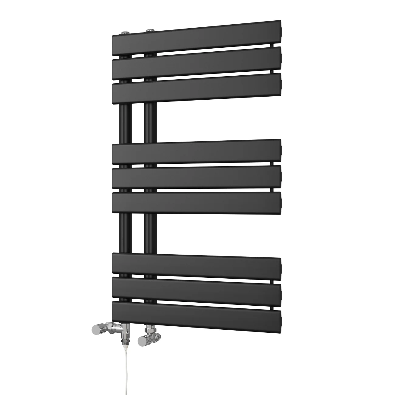 Tristan - Black Dual Fuel Towel Rail H816mm x W500mm Standard - Image 2