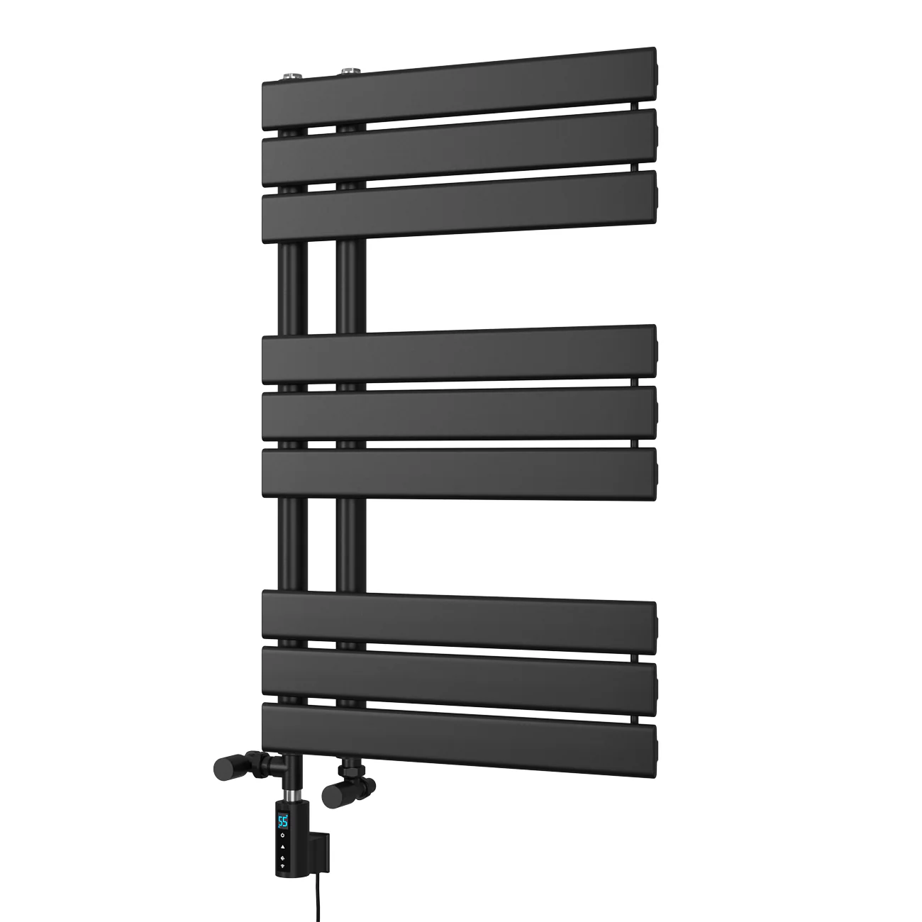 Tristan - Black Dual Fuel Towel Rail H816mm x W500mm Thermostatic WIFI - Image 2
