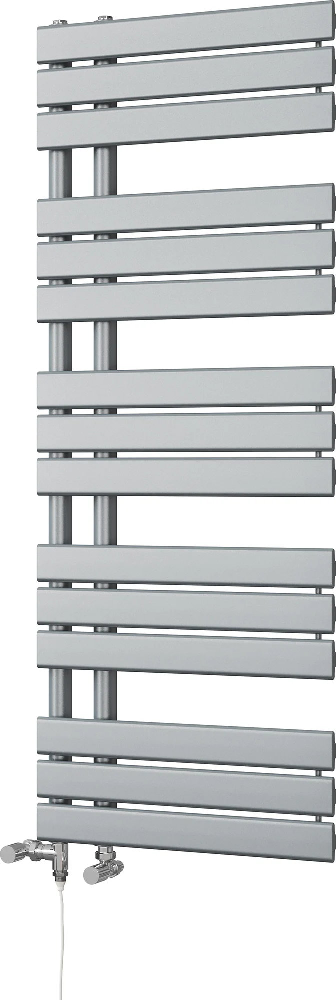 Tristan - Silver Dual Fuel Towel Rail H1292mm x W500mm Standard
