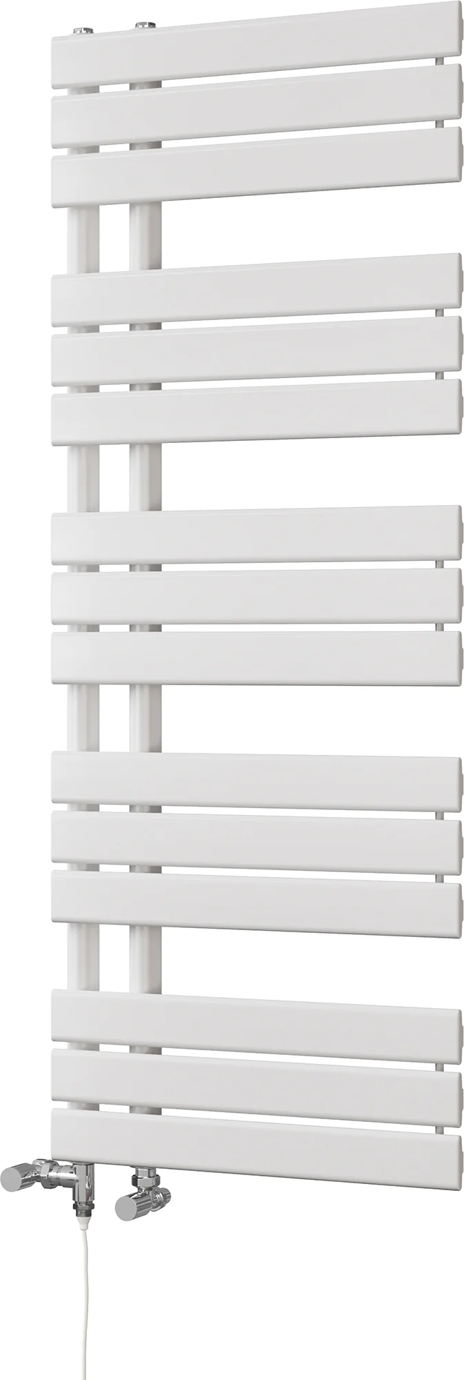 Tristan - White Dual Fuel Towel Rail H1292mm x W500mm Standard
