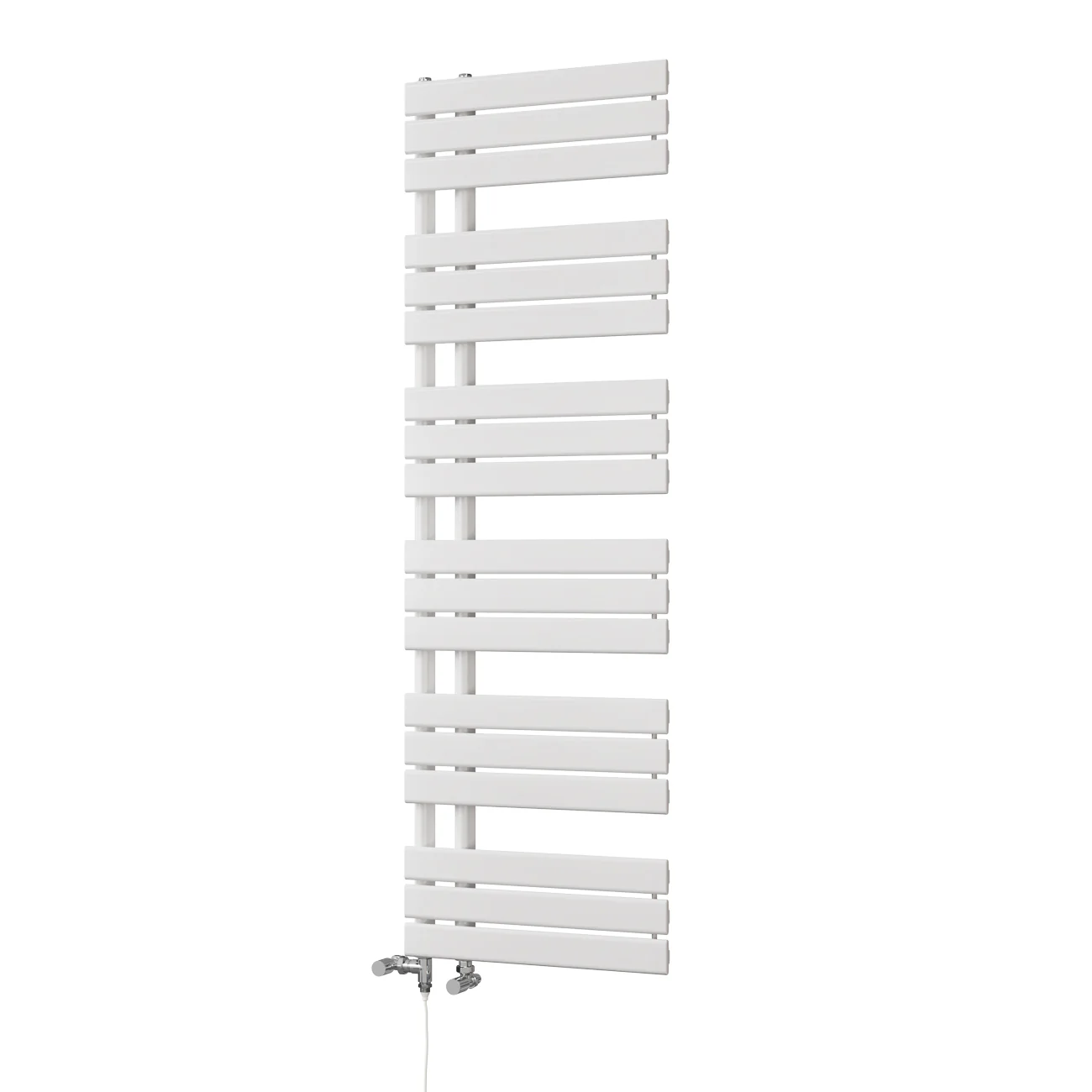 Tristan - White Dual Fuel Towel Rail H1564mm x W500mm Standard