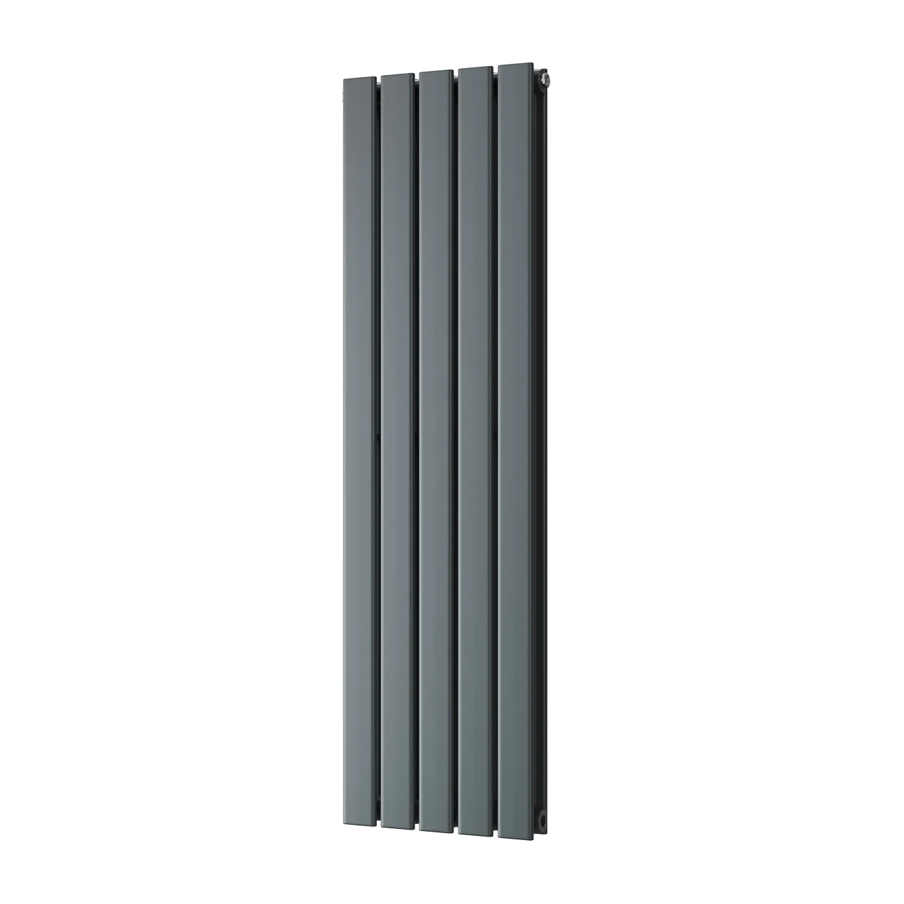 Typhoon - Anthracite Designer Radiator H1200mm x W340mm Double Panel - Feet Included