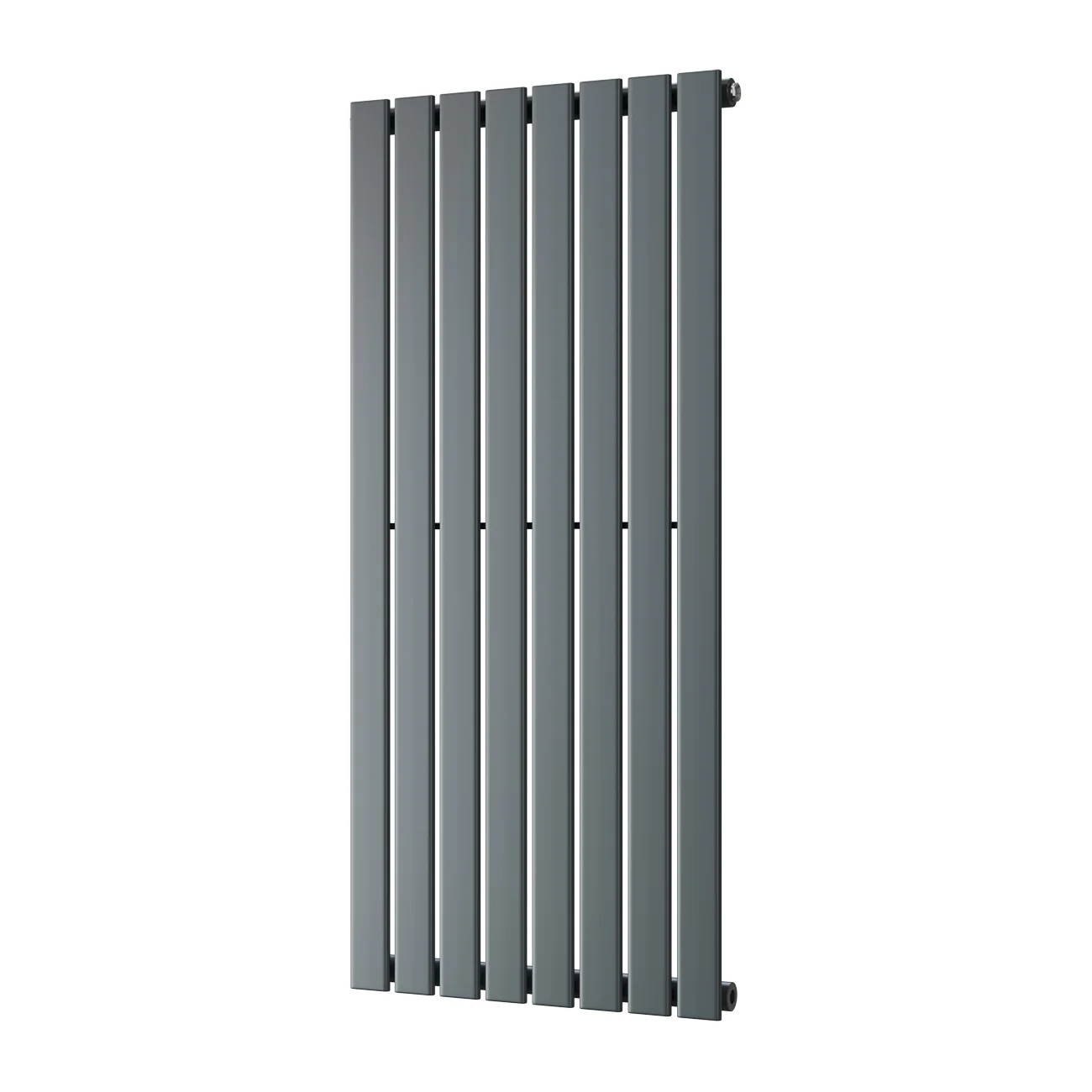Typhoon - Anthracite Designer Radiator H1200mm x W544mm Single Panel - Feet Included