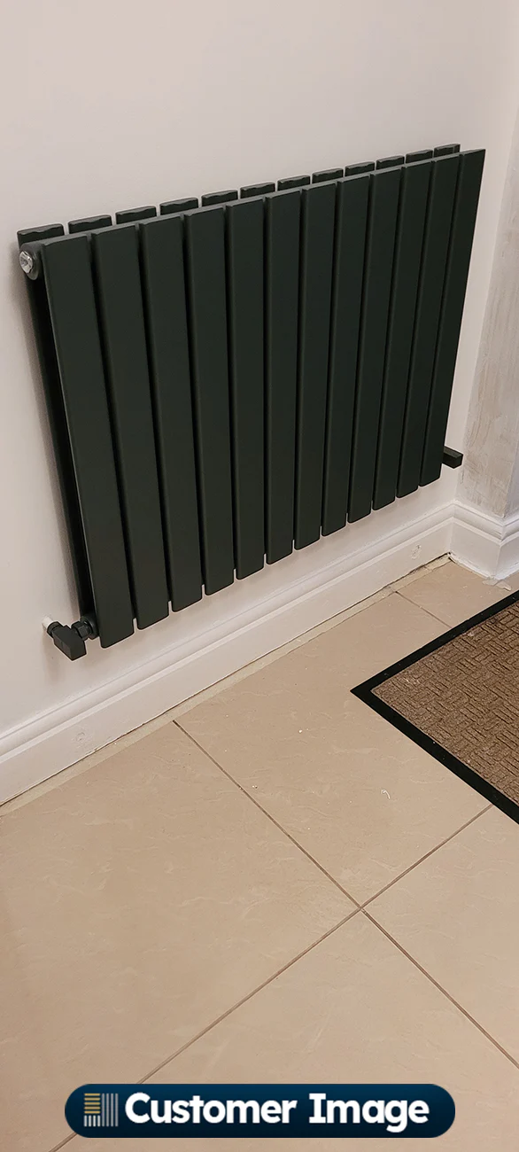 Typhoon - Anthracite Designer Radiator H600mm x W816mm Double Panel - Feet Included - Image 6