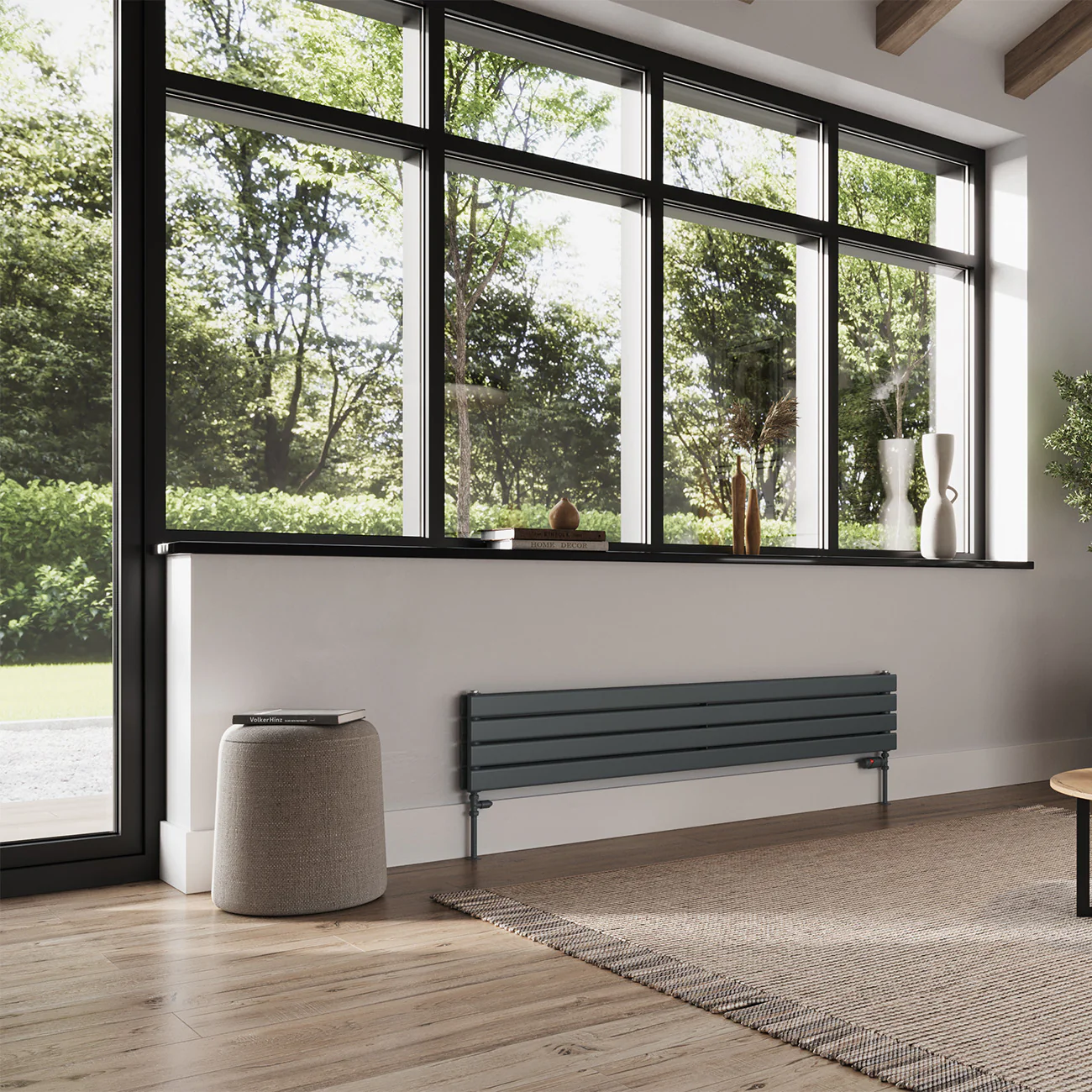 Typhoon Axis - Anthracite Horizontal Radiator H272mm x W1600mm Double Panel - Image 2