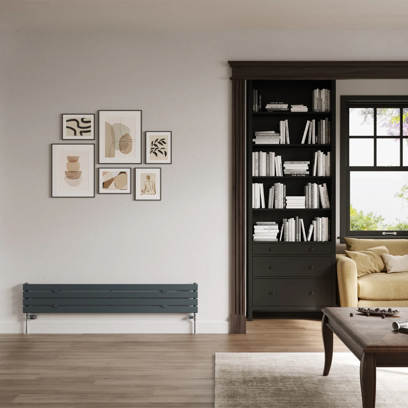 Typhoon Axis - Anthracite Horizontal Radiator H272mm x W1600mm Single Panel - Image 2