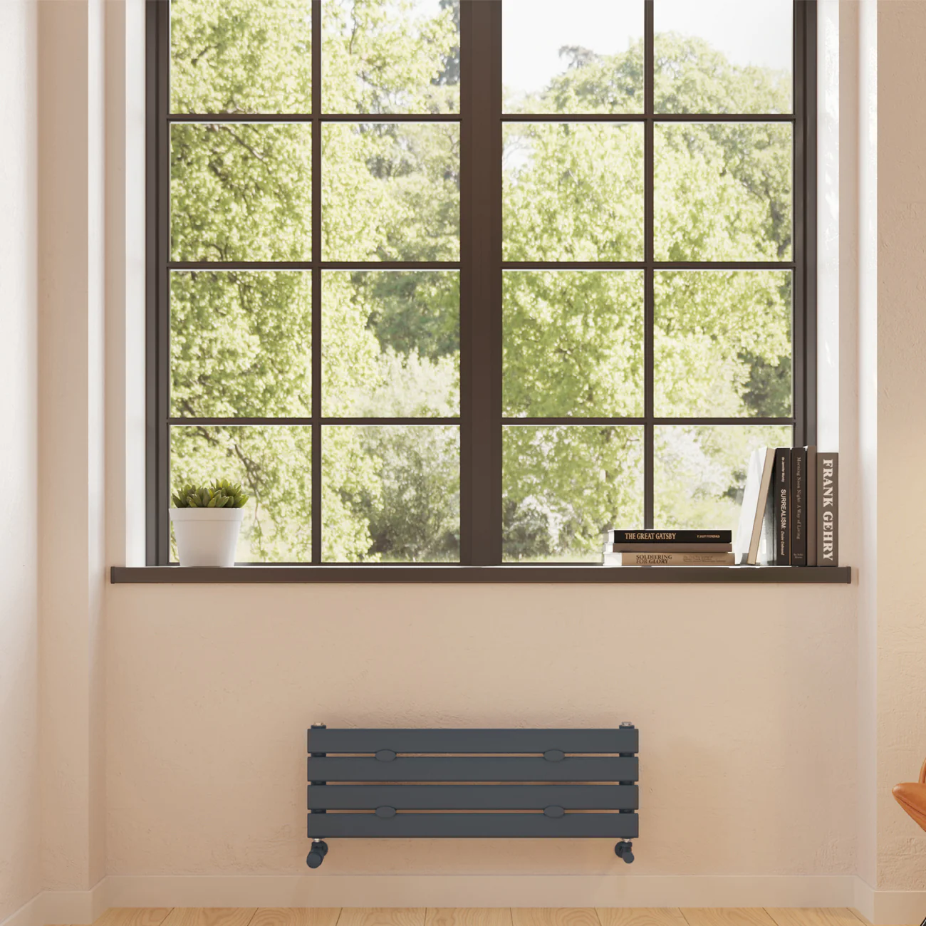 Typhoon Axis - Anthracite Horizontal Radiator H272mm x W800mm Single Panel - Image 2