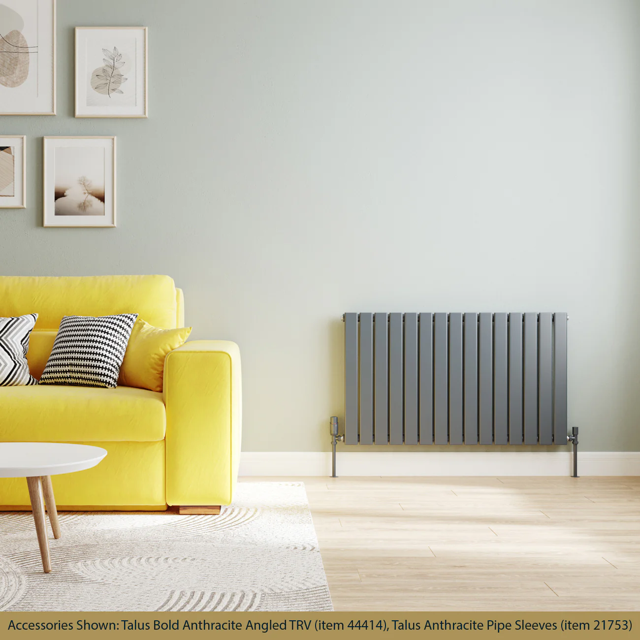 Typhoon - Anthracite Horizontal Radiator H600mm x W1020mm Single Panel - Image 2
