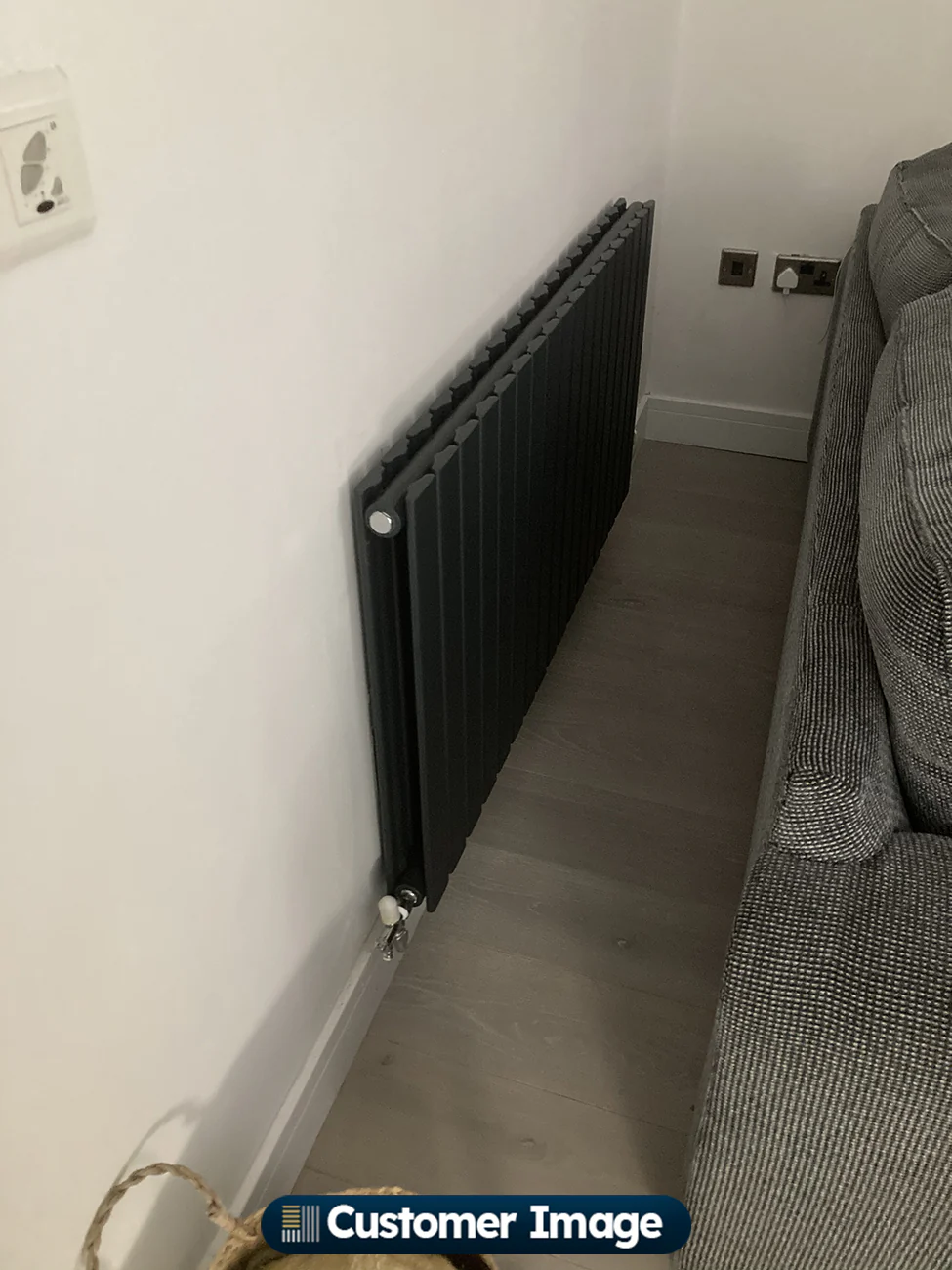 Typhoon - Anthracite Horizontal Radiator H600mm x W1224mm Double Panel - Image 4