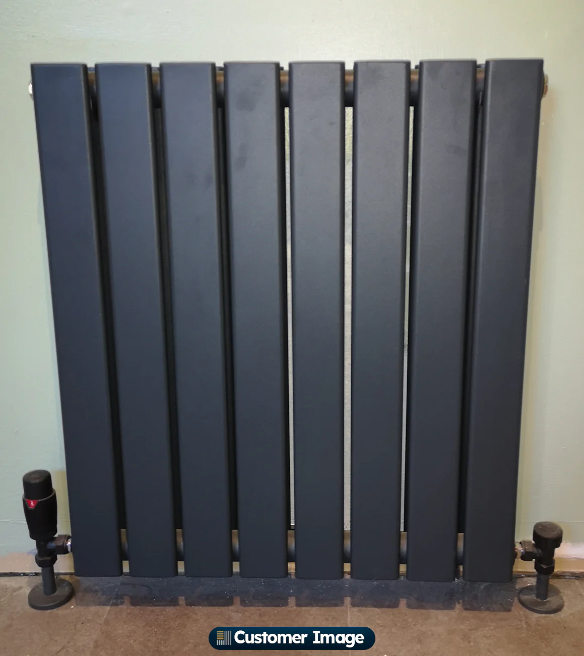 Typhoon - Anthracite Horizontal Radiator H600mm x W544mm Double Panel - Image 4