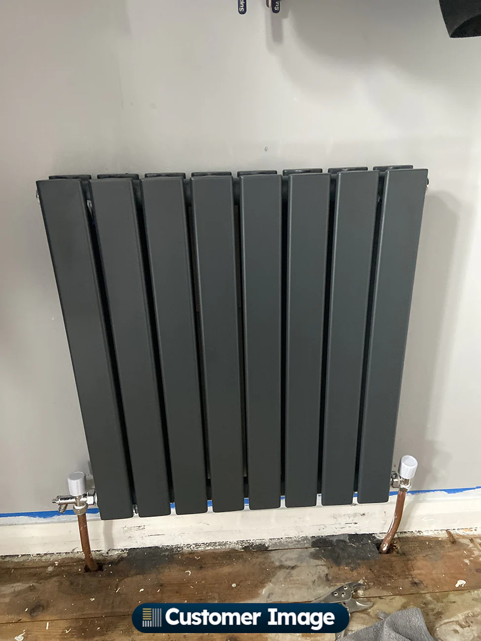 Typhoon - Anthracite Horizontal Radiator H600mm x W544mm Double Panel - Image 6