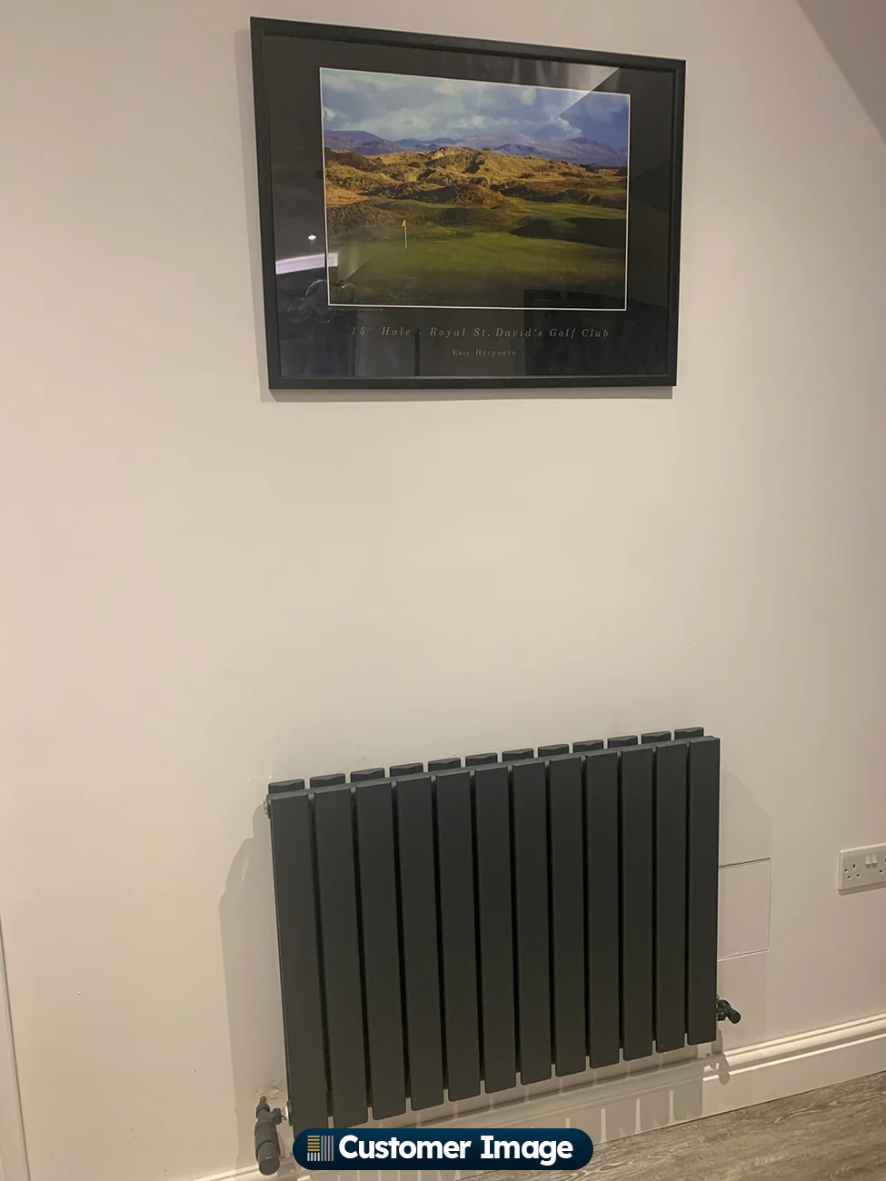 Typhoon - Anthracite Horizontal Radiator H600mm x W816mm Double Panel - Image 4