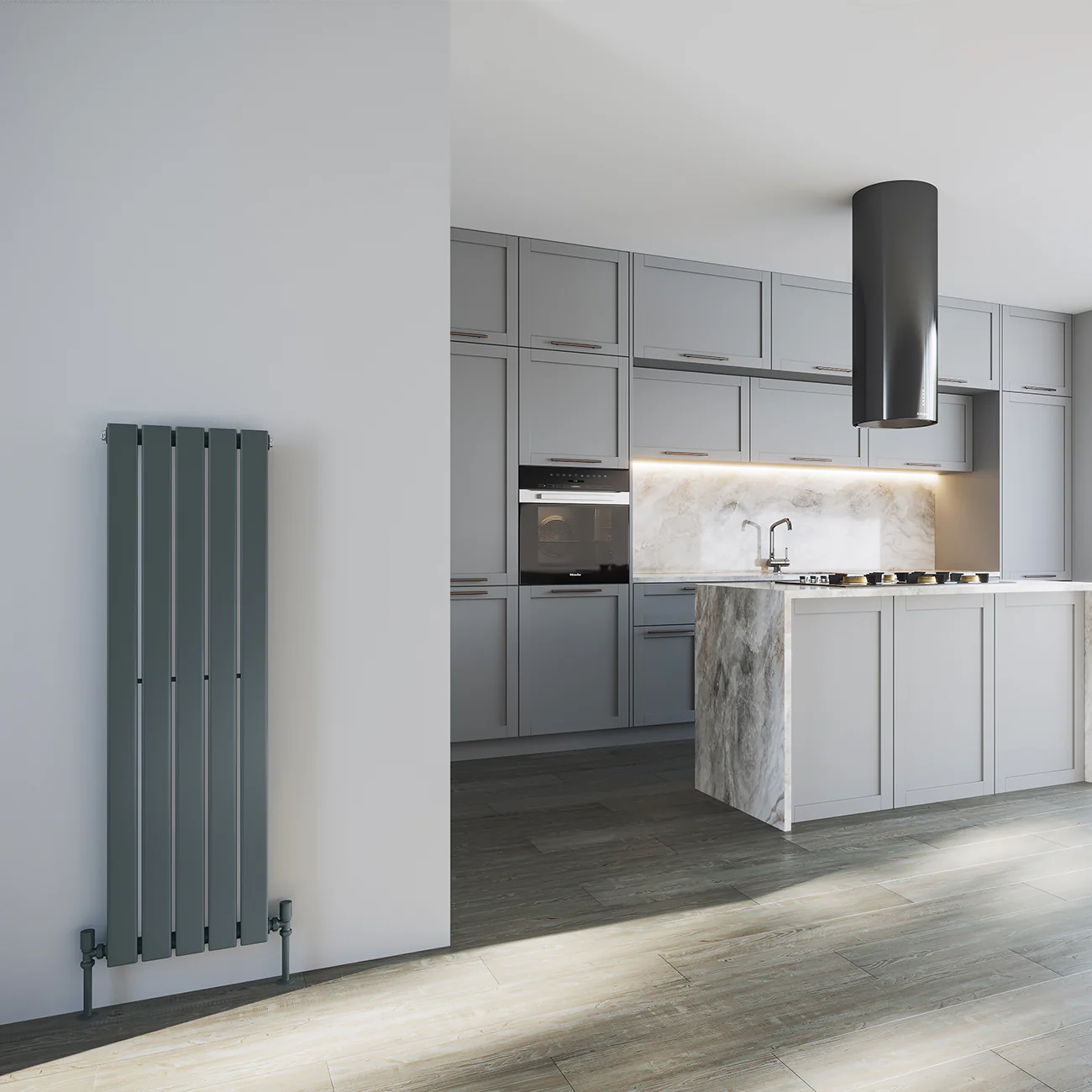 Typhoon - Anthracite Vertical Radiator H1400mm x W340mm Single Panel - Image 2