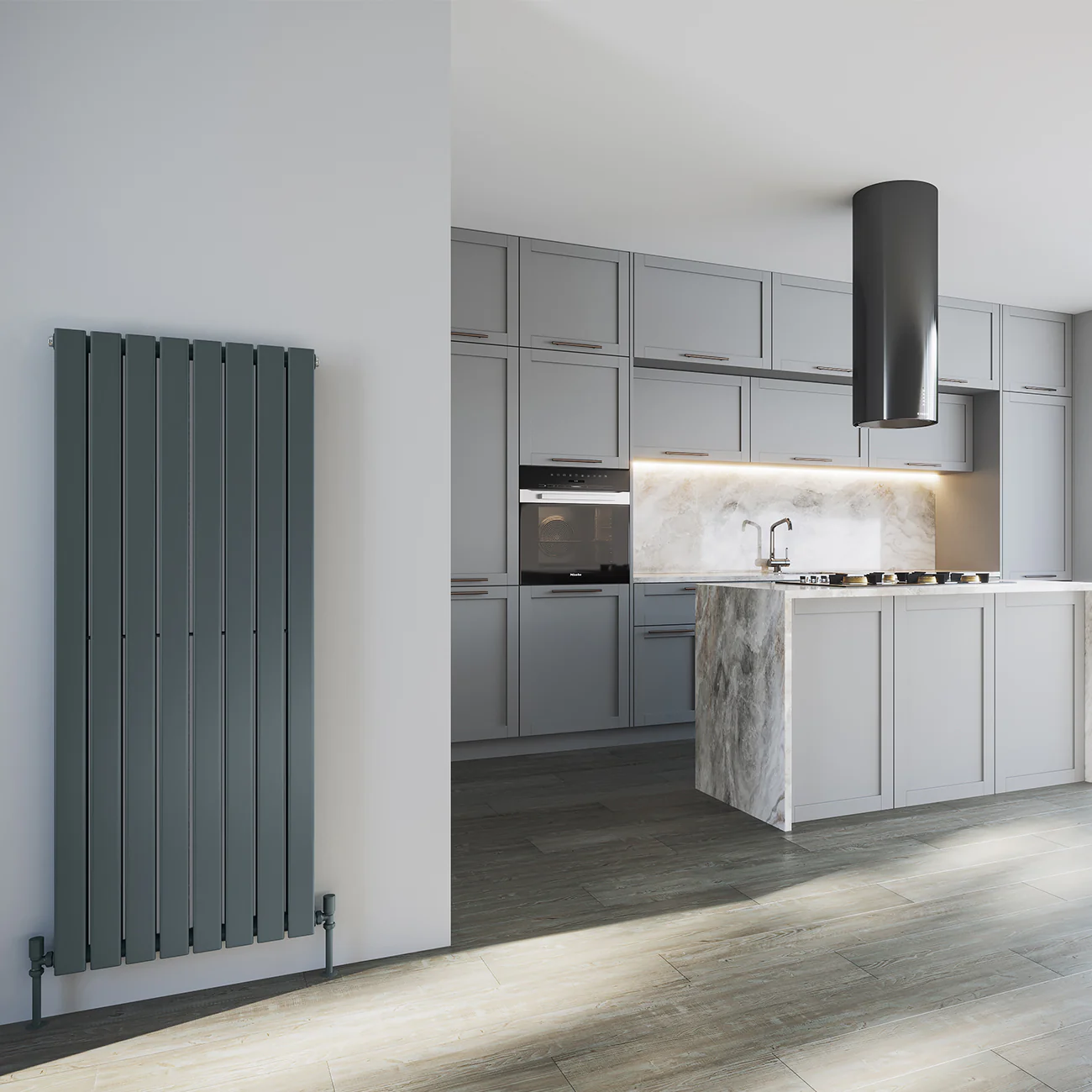 Typhoon - Anthracite Vertical Radiator H1400mm x W544mm Double Panel - Image 2