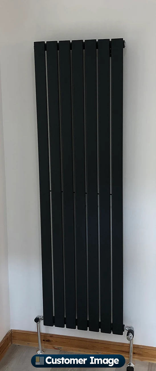 Typhoon - Anthracite Vertical Radiator H1600mm x W476mm Single Panel - Image 4