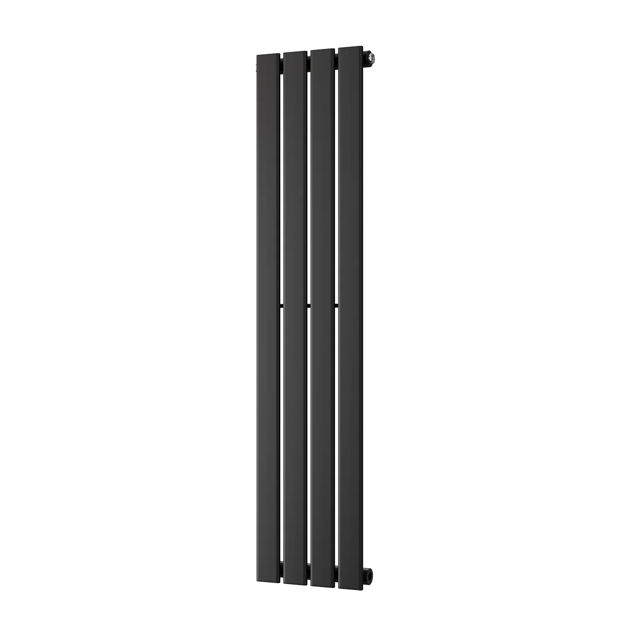 Typhoon - Black Designer Radiator H1200mm x W272mm Single Panel - Feet Included