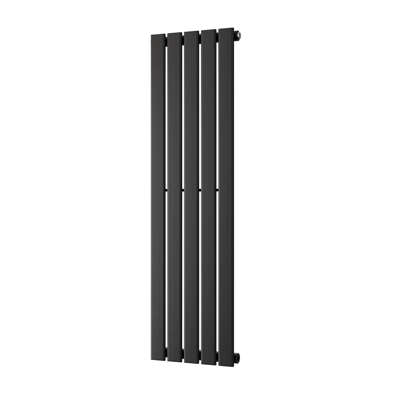 Typhoon - Black Designer Radiator H1200mm x W340mm Single Panel - Feet Included