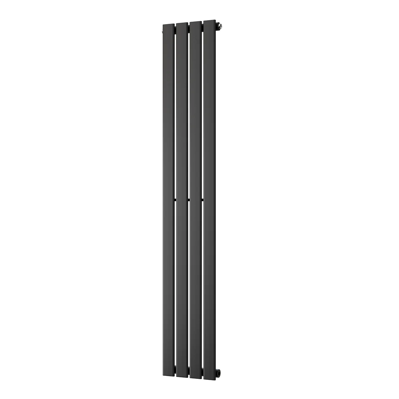 Typhoon - Black Designer Radiator H1600mm x W272mm Single Panel - Feet Included