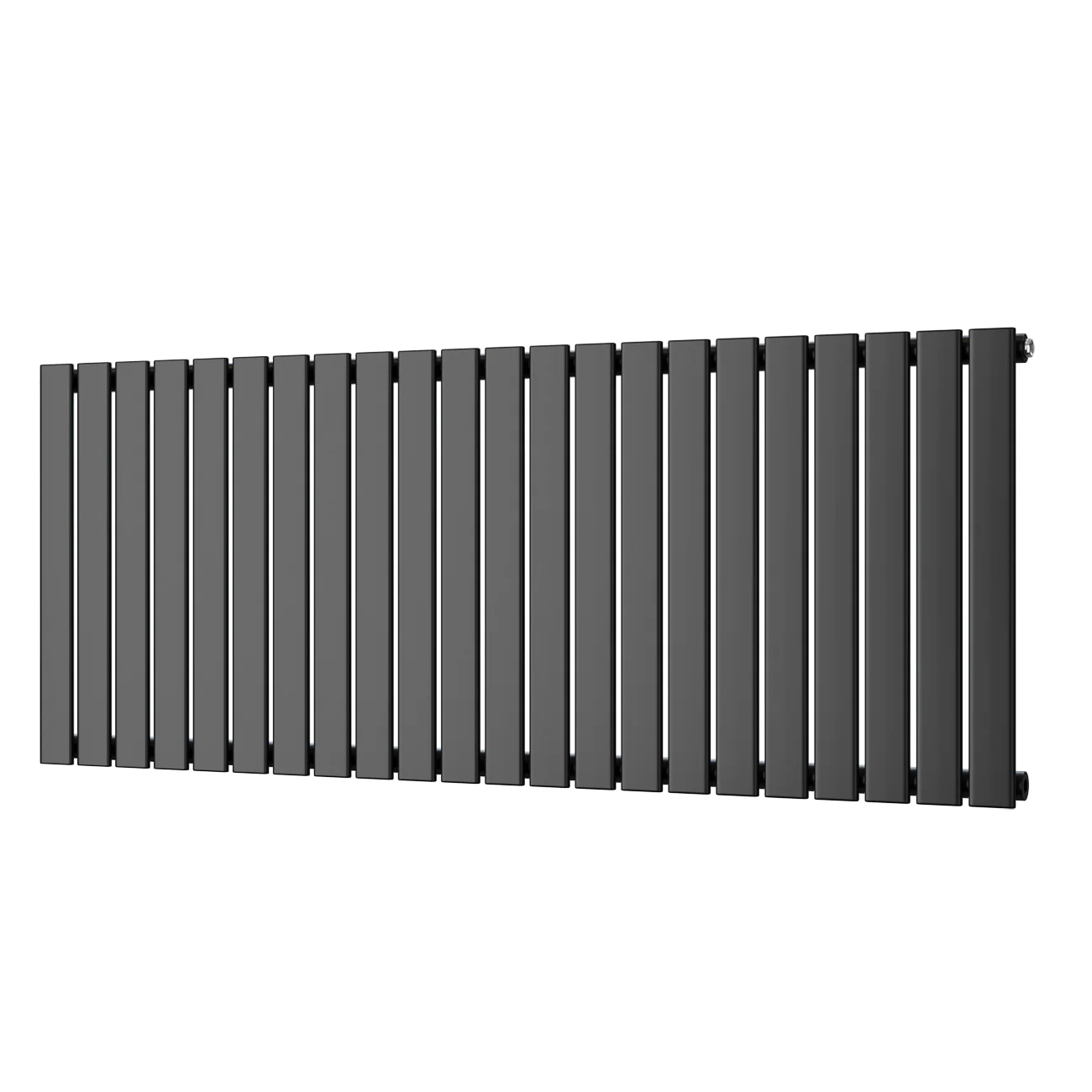 Typhoon - Black Designer Radiator H600mm x W1496mm Single Panel - Feet Included