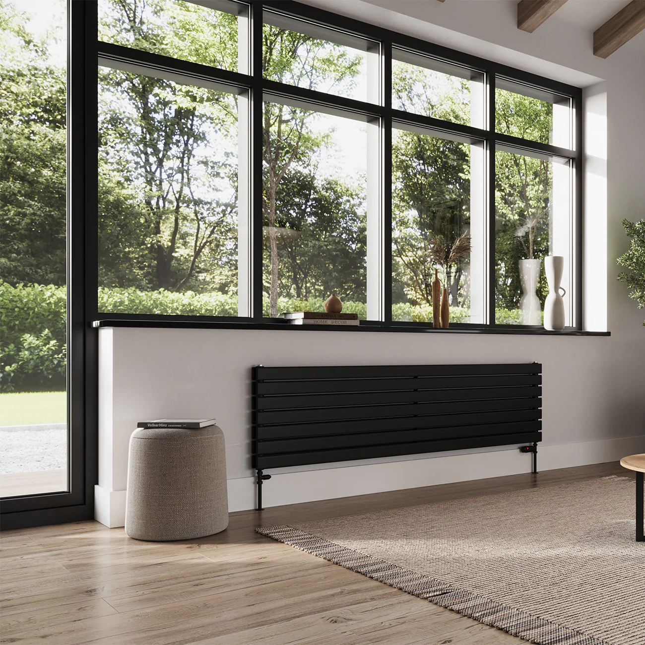 Typhoon Axis - Black Horizontal Radiator H476mm x W1800mm Double Panel - Image 2