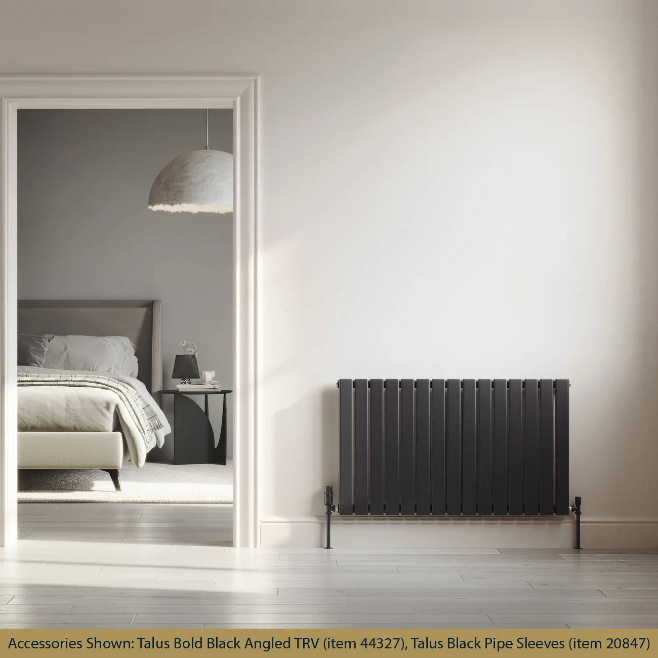 Typhoon - Black Horizontal Radiator H600mm x W1020mm Single Panel - Image 2