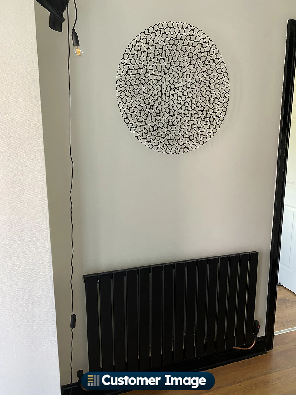 Typhoon - Black Horizontal Radiator H600mm x W1020mm Single Panel - Image 4