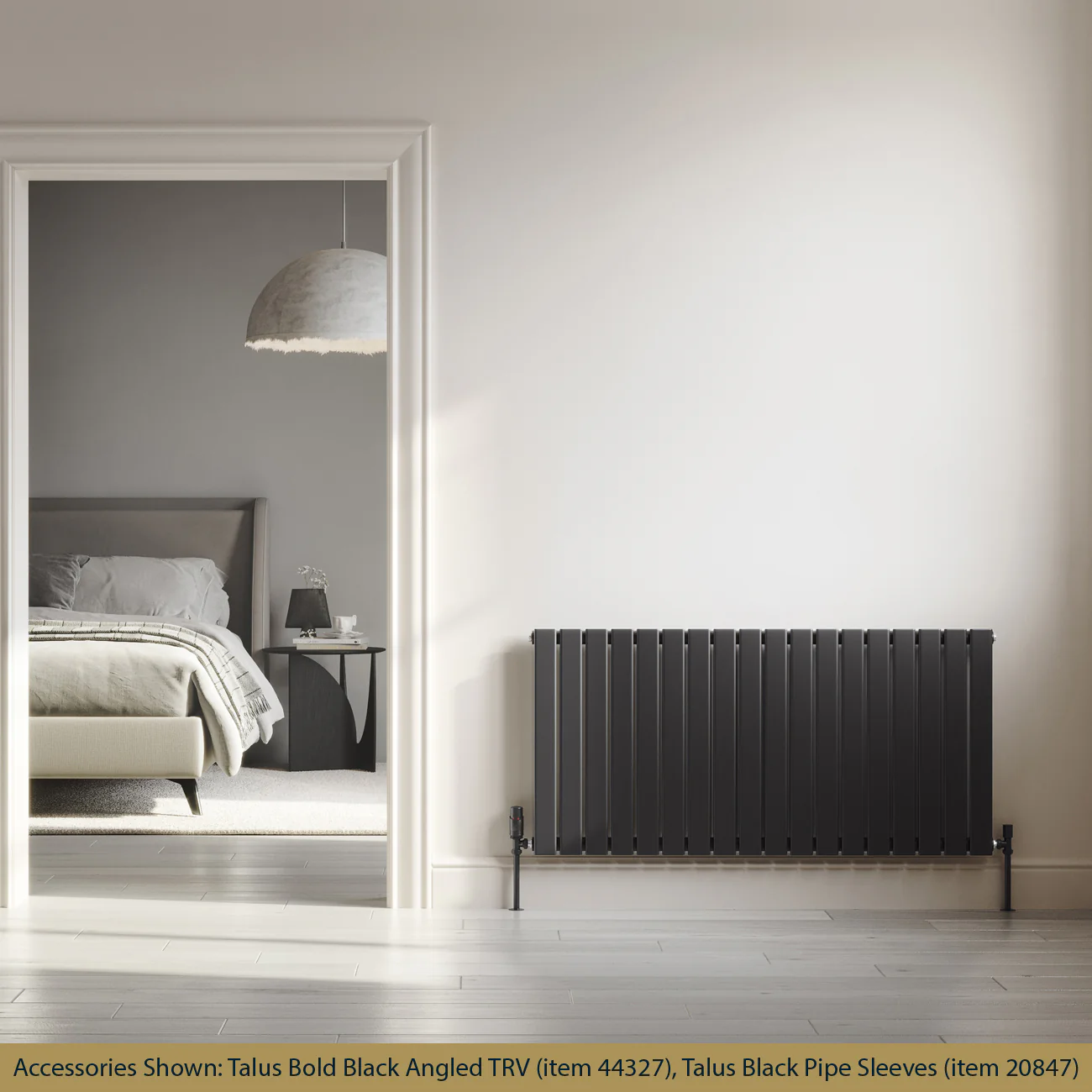 Typhoon - Black Horizontal Radiator H600mm x W1224mm Single Panel - Image 2