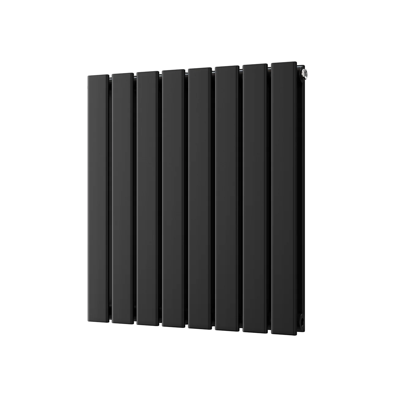 Typhoon - Black Horizontal Radiator H600mm x W544mm Double Panel