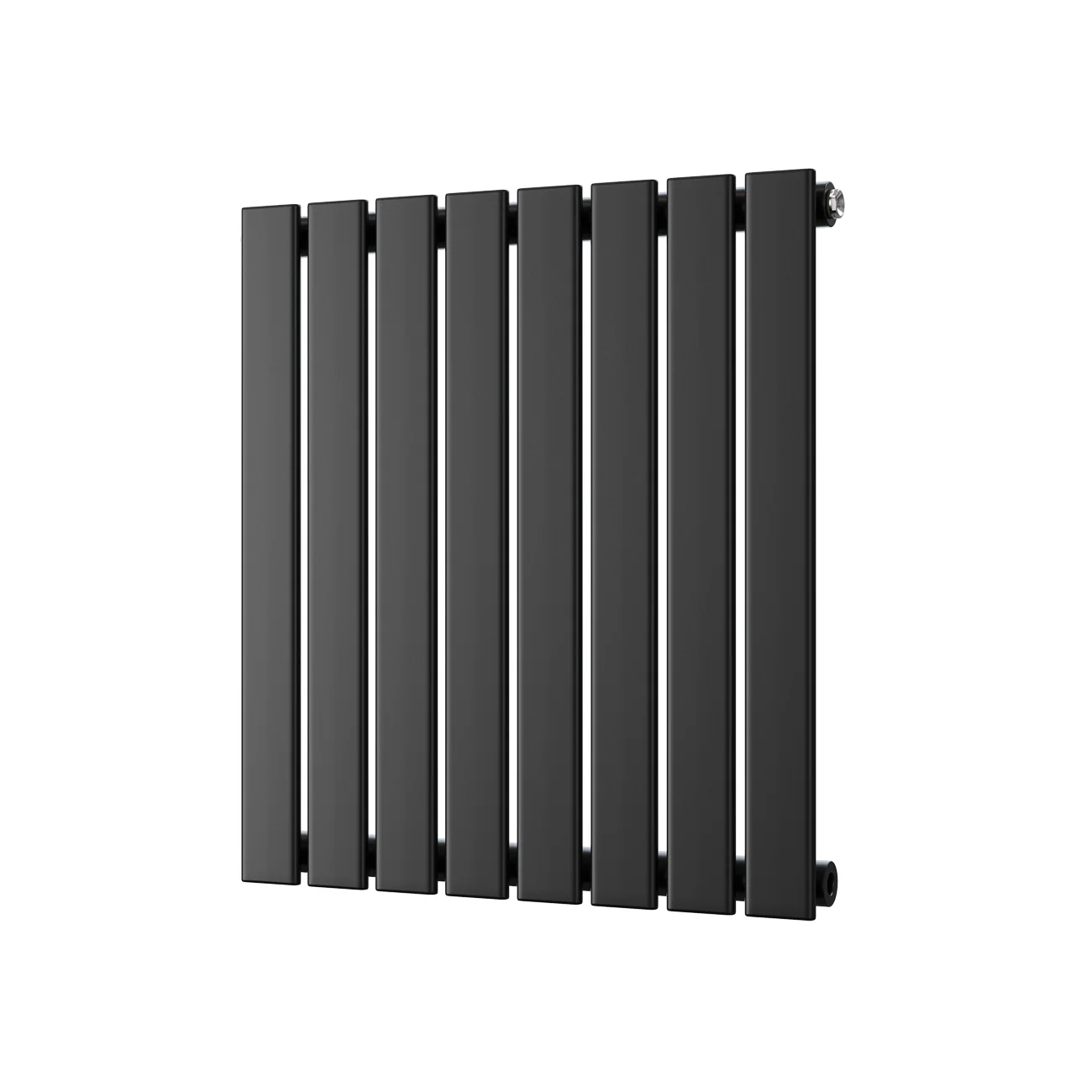 Typhoon - Black Horizontal Radiator H600mm x W544mm Single Panel