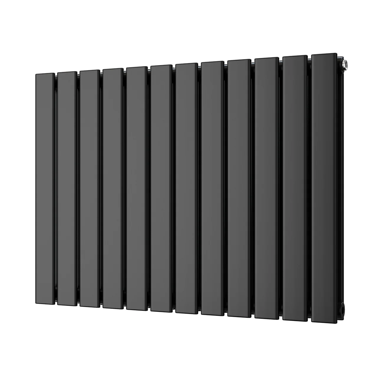 Typhoon - Black Horizontal Radiator H600mm x W816mm Double Panel