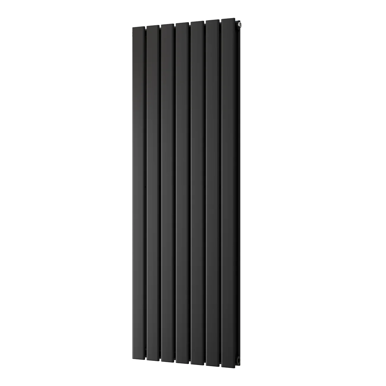Typhoon - Black Vertical Radiator H1400mm x W476mm Double Panel