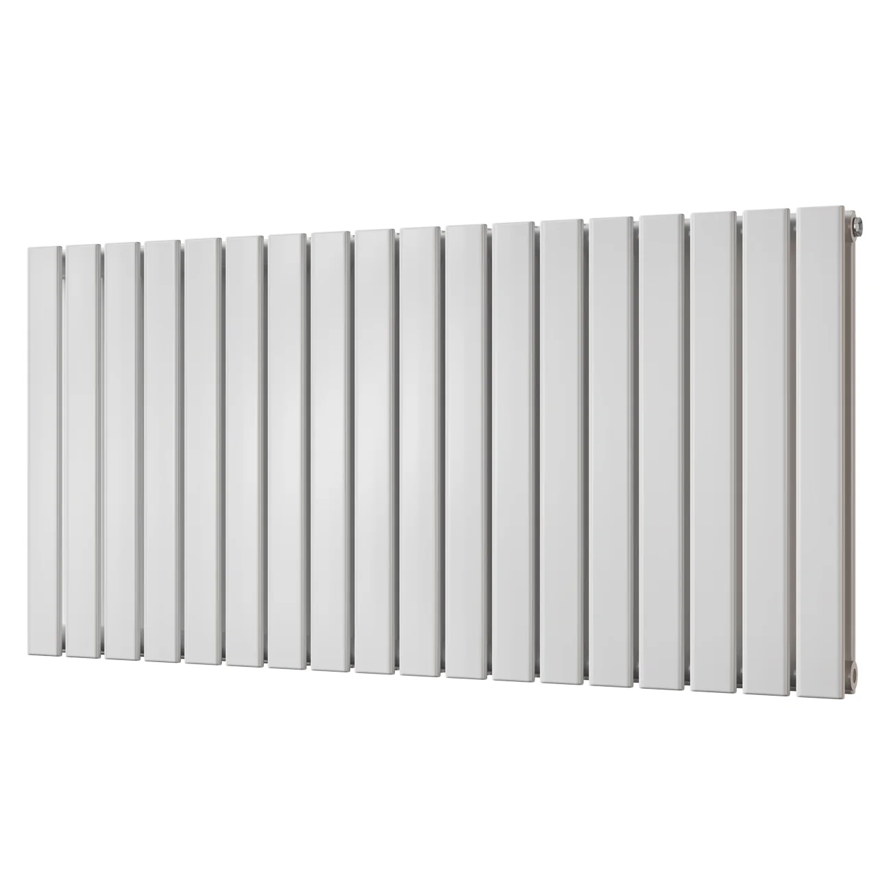 Typhoon - White Designer Radiator H600mm x W1224mm Double Panel - Feet Included